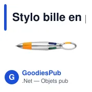 Stylo bille en plastique Marvin - Miniature 2