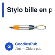 Stylo bille en plastique Marvin - Miniature 12
