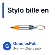 Stylo bille en plastique Marvin - Miniature 5
