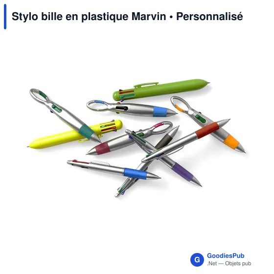 Stylo bille en plastique Marvin - Image 8