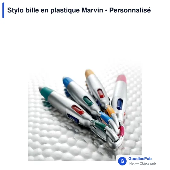 Stylo bille en plastique Marvin - Image 9