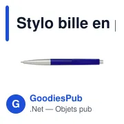 Stylo bille personnalisable avec logo pour entreprises - Miniature 1