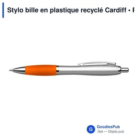 Stylo bille en plastique recyclé Cardiff