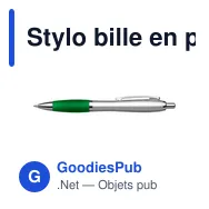 Stylo bille en plastique recyclé Cardiff - Miniature 6