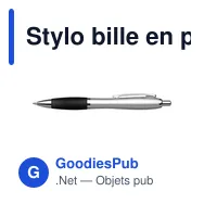Stylo bille en plastique recyclé Cardiff - Miniature 7