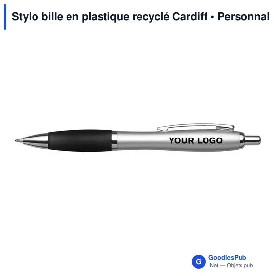 Stylo bille en plastique recyclé Cardiff - Image 8