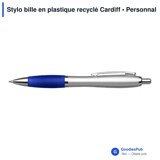 Stylo bille en plastique recyclé Cardiff - Image 9