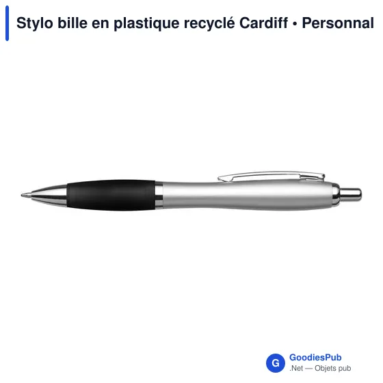 Stylo bille en plastique recyclé Cardiff - Image 10