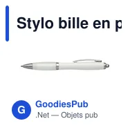 Stylo bille en plastique recyclé Newport - Miniature 6