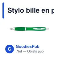Stylo bille en plastique recyclé Newport - Miniature 10