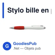 Stylo bille en plastique recyclé Swansea - Miniature 4