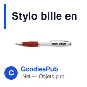 Stylo bille en plastique recyclé Swansea - Miniature 6