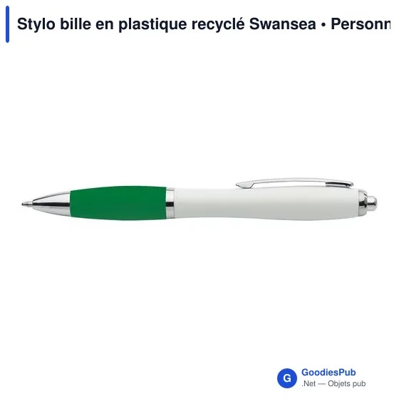 Stylo bille en plastique recyclé Swansea - Image 7