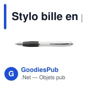 Stylo bille en plastique recyclé Swansea - Miniature 8