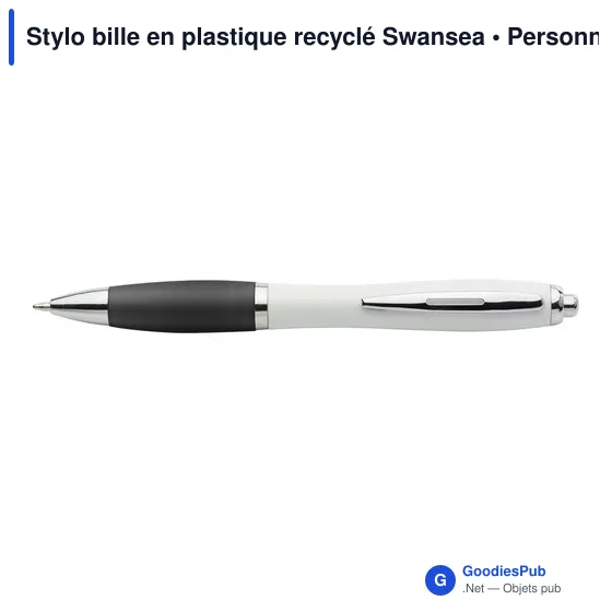 Stylo bille en plastique recyclé Swansea - Image 8