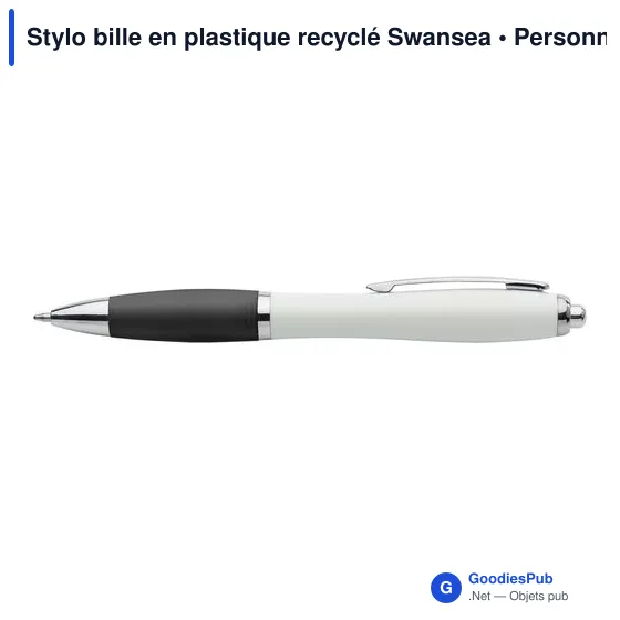 Stylo bille en plastique recyclé Swansea - Image 9