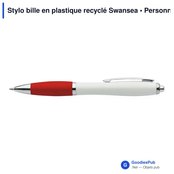 Stylo bille en plastique recyclé Swansea - Image 10