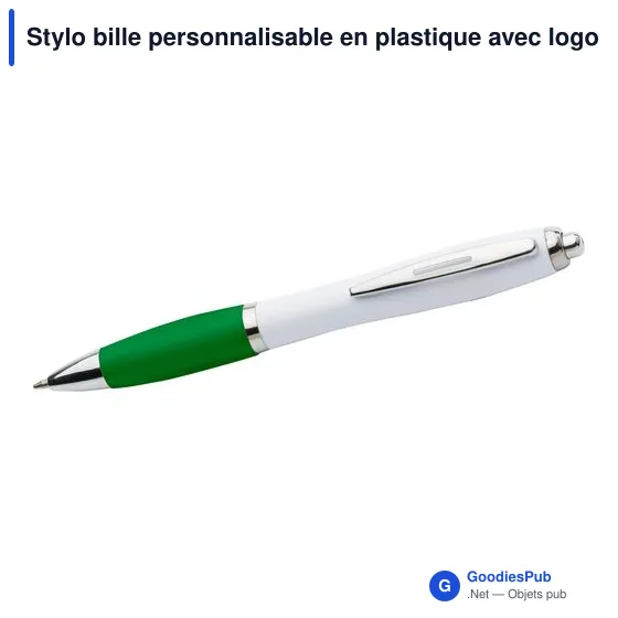 Stylo bille personnalisable en plastique avec logo - Swansea - Image 3