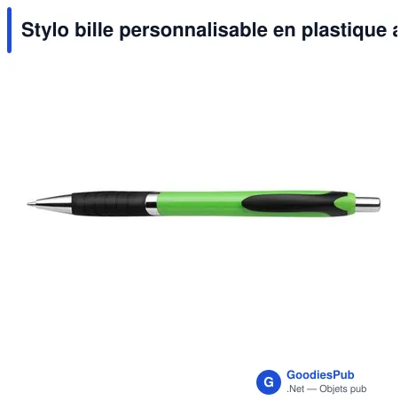 Stylo bille personnalisable en plastique avec logo - Thiago