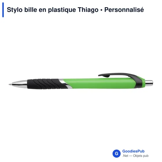 Stylo bille personnalisable en plastique avec logo - Thiago - Image 2