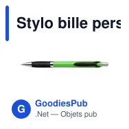 Stylo bille personnalisable en plastique avec logo - Thiago - Miniature 12