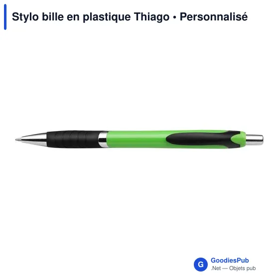 Stylo bille personnalisable en plastique avec logo - Thiago - Image 12