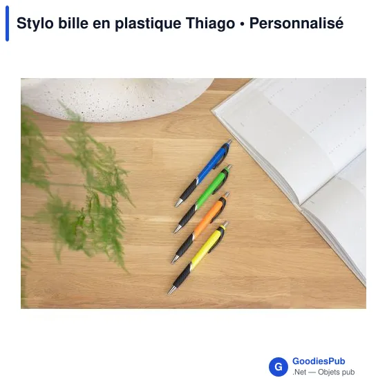 Stylo bille personnalisable en plastique avec logo - Thiago - Image 7