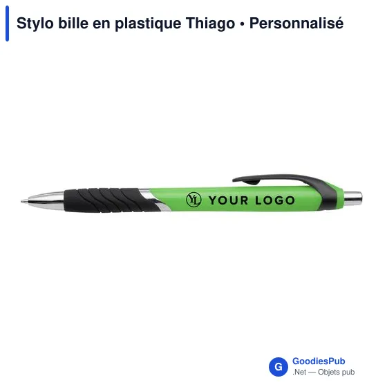 Stylo bille personnalisable en plastique avec logo - Thiago - Image 8