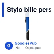 Stylo bille personnalisable en plastique avec logo - Thiago - Miniature 9
