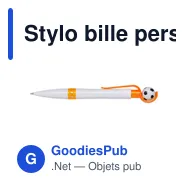 Stylo bille personnalisable 'Football' avec logo - Miniature 3