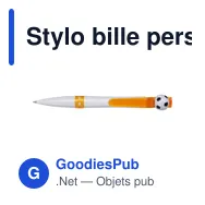 Stylo bille personnalisable 'Football' avec logo - Miniature 4