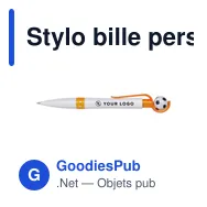 Stylo bille personnalisable 'Football' avec logo - Miniature 6