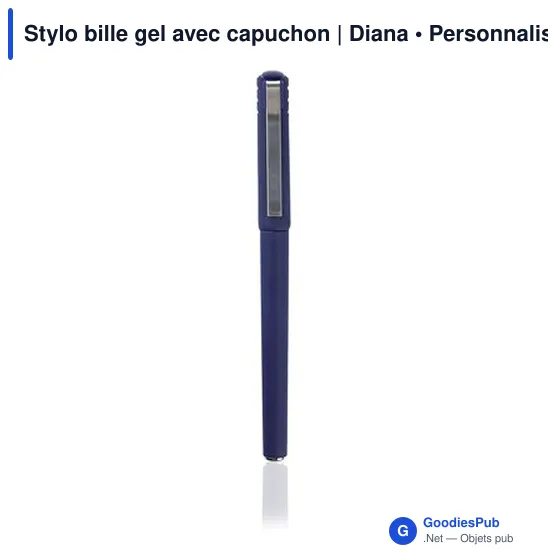 Stylo bille gel personnalisable avec capuchon - Dianaavec logo - Image 3