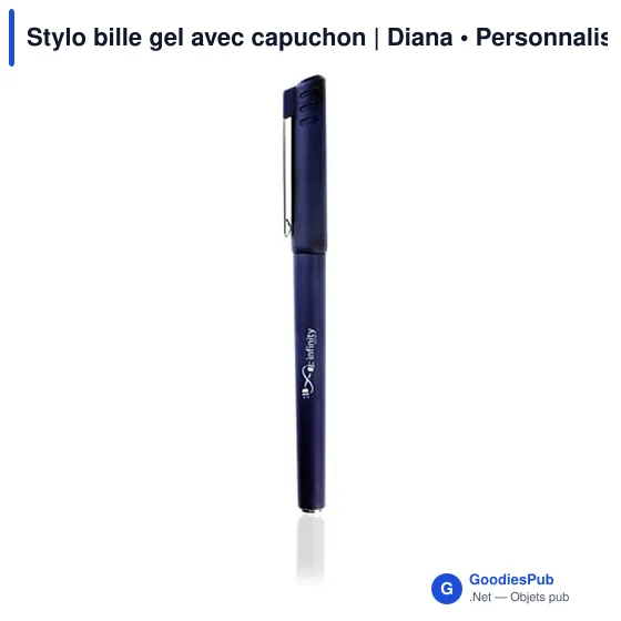 Stylo bille gel personnalisable avec capuchon - Dianaavec logo - Image 5