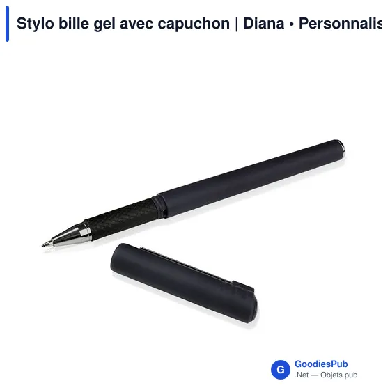 Stylo bille gel personnalisable avec capuchon - Dianaavec logo - Image 6