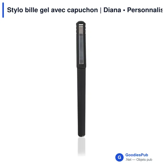 Stylo bille gel personnalisable avec capuchon - Dianaavec logo - Image 8