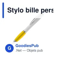 Stylo bille personnalisable en ABS blanc avec logo - Hawaï - Miniature 4