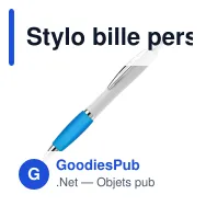 Stylo bille personnalisable en ABS blanc avec logo - Hawaï - Miniature 5