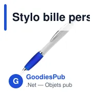Stylo bille personnalisable en ABS blanc avec logo - Hawaï - Miniature 6