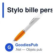 Stylo bille personnalisable en ABS blanc avec logo - Hawaï - Miniature 7