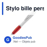 Stylo bille personnalisable en ABS blanc avec logo - Hawaï - Miniature 9
