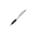 Variante Blanc / Noir - Stylo bille personnalisable en ABS blanc avec logo - Hawaï