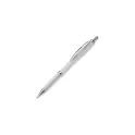 Variante Blanc / Blanc - Stylo bille personnalisable en ABS blanc avec logo - Hawaï