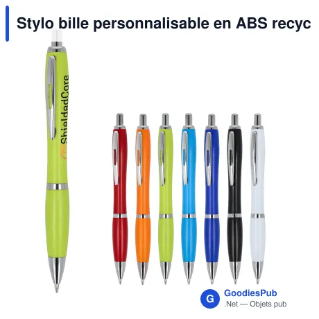 Stylo bille personnalisable en ABS recyclé opaque avec logo - Hawaï Hardcolour