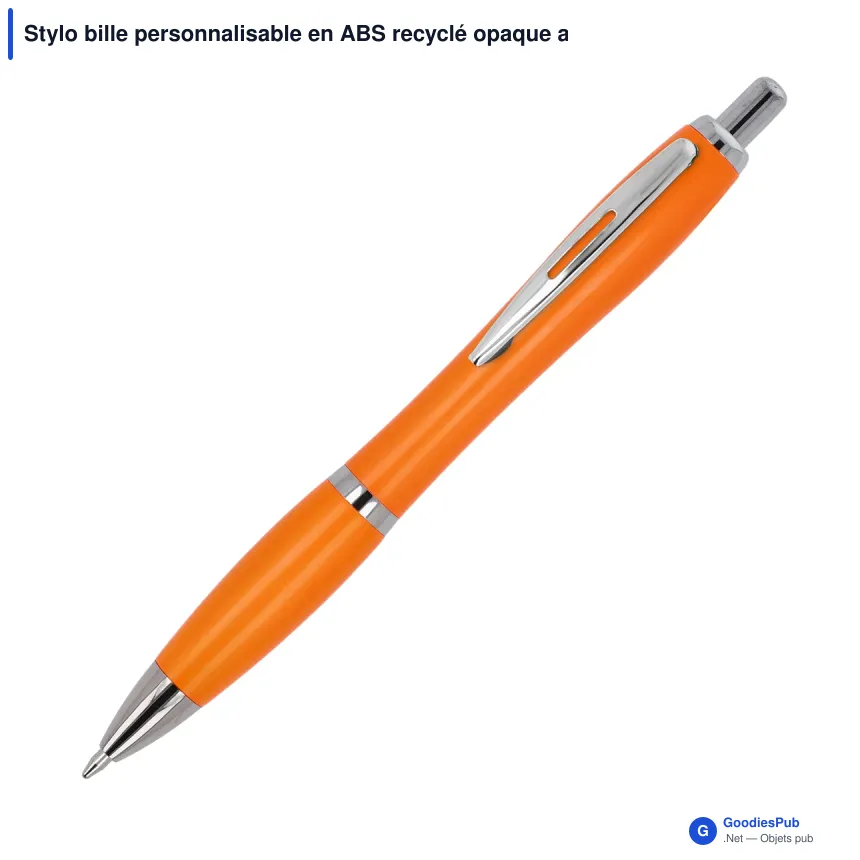 Stylo bille personnalisable en ABS recyclé opaque avec logo - Hawaï Hardcolour - Image 2