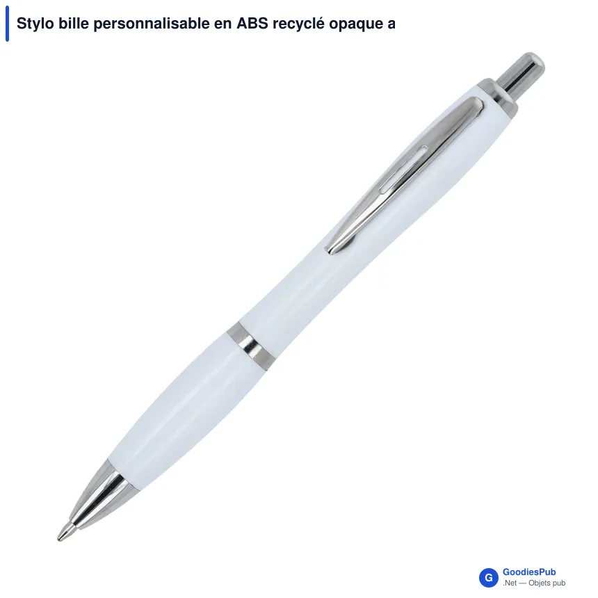 Stylo bille personnalisable en ABS recyclé opaque avec logo - Hawaï Hardcolour - Image 3