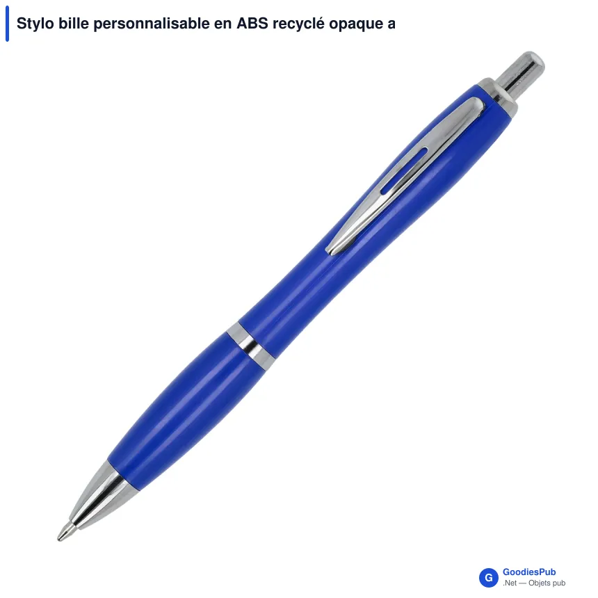 Stylo bille personnalisable en ABS recyclé opaque avec logo - Hawaï Hardcolour - Image 4