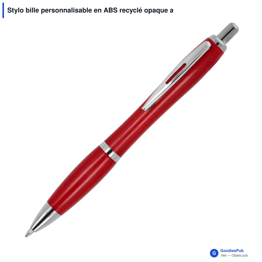 Stylo bille personnalisable en ABS recyclé opaque avec logo - Hawaï Hardcolour - Image 5