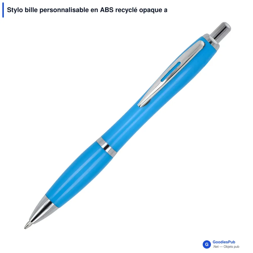 Stylo bille personnalisable en ABS recyclé opaque avec logo - Hawaï Hardcolour - Image 6