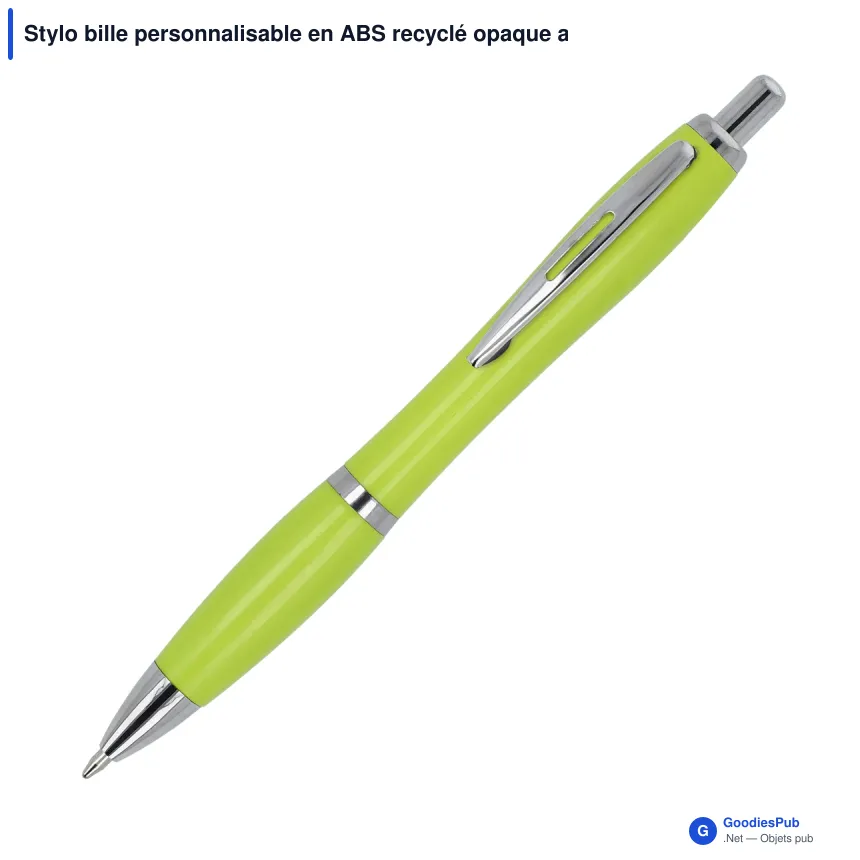 Stylo bille personnalisable en ABS recyclé opaque avec logo - Hawaï Hardcolour - Image 8